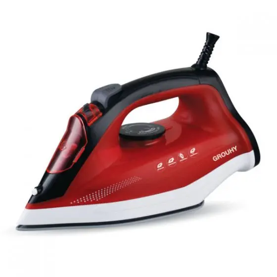 014605-600x600 Grouhy Steam Iron, 2200 Watt, Red - 14605 - الصورة 1