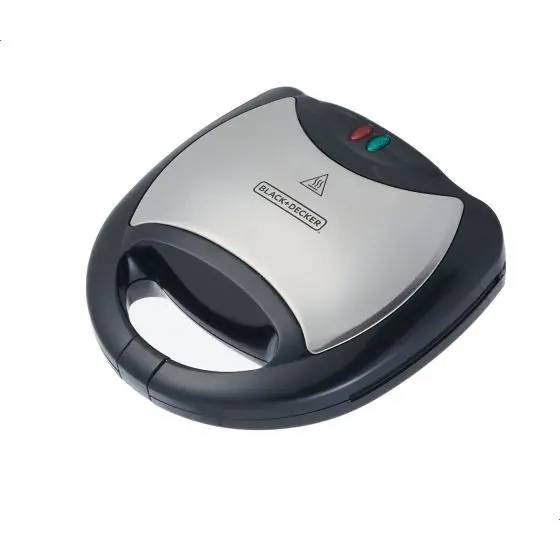 b.tech_-_black_decker_-_ts2090_1_ Black + Decker Sandwich, Grill and Waffle Maker, 750 Watt, Black - TS2090 - الصورة 1