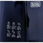 ⁦Black + Decker AerOfry Air Fryer, 1500 Watt, 4 Liters, Black - AF400⁩ - الصورة ⁦4⁩