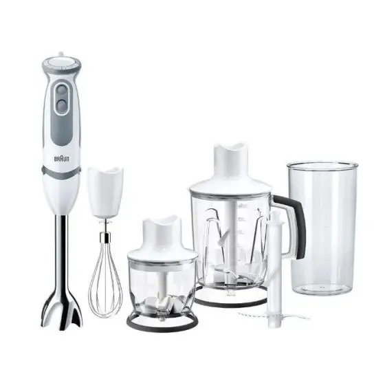 braun_multiquick_5_vario_hand_blender_with_attachments_1000_watt_white_-_mq_5245_wh1 خلاط يدوي براون مالتي كويك 5 فاريو بملحقاته، 1000 وات، ابيض/رمادي - MQ 5245 M - الصورة 1