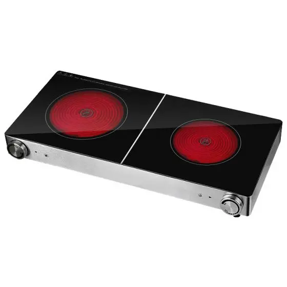 ceramic-cooker-2hp-1 مسطح طهي فريش سيراميك، 2 شعلة، 2800 واط، ستانليس ستيل - الصورة 1