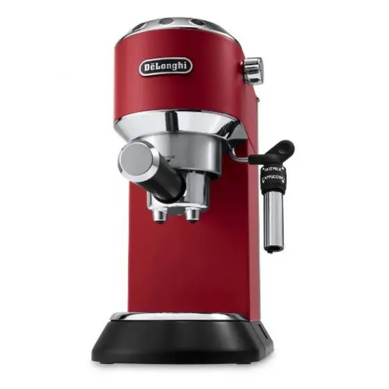 ⁦Delonghi Dedica Style Pump Espresso Coffee Machine, 15 Bar, Red - EC 685.R⁩ - الصورة ⁦3⁩