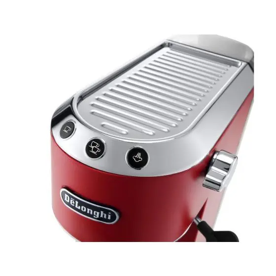 ⁦Delonghi Dedica Style Pump Espresso Coffee Machine, 15 Bar, Red - EC 685.R⁩ - الصورة ⁦2⁩