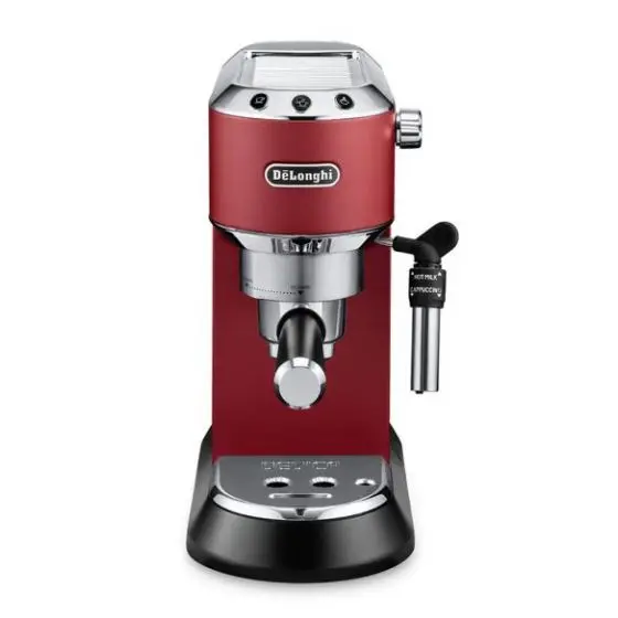 delonghi_dedica_style_pump_espresso_coffee_machine_red_-_ec_685.r Delonghi Dedica Style Pump Espresso Coffee Machine, 15 Bar, Red - EC 685.R - الصورة 1