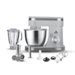 Grouhy Stand Mixer with Grinder and Blender 1400 Watt, Grey - GKM1431GR