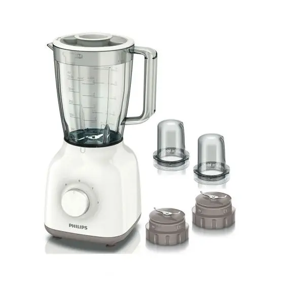 hr2113_05-ims-en_ae Philips Daily Collection Jug Blender, 400 Watt, White - HR211305 - الصورة 1