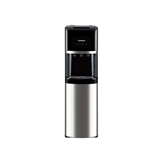 tornado-water-dispenser-with-3-faucets-and-bottom-bottle-in-black-color-wdm-h40ade-bk مبرد مياه تورنيدو، ساخن وبارد وفاتر، اسود/فضي - WDM-H40ADE-BK - الصورة 1