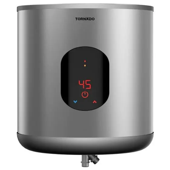 tornado_digital_electric_water_heater_35_liters_silver_-_ewh-s35cse-s-1 Tornado Digital Electric Water Heater, 35 Liters, Silver - EWH-S35CSE-S - الصورة 1
