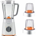 خلاط كينوود بـ 2 مطحنة، 500 وات، 1.5 لتر، ابيض - BLP15.360WH