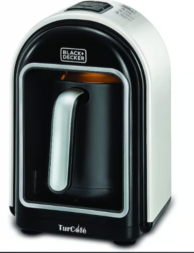 Capture Black and Decker Turkish Coffee Maker, 735 Watt, 300 ml, White and Black - TCM730-B5 - الصورة 1