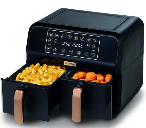Capture Kenwood Digital Twin Air Fryer, 4 Liters, 1700W, Black - HFP70.000BK - الصورة 1