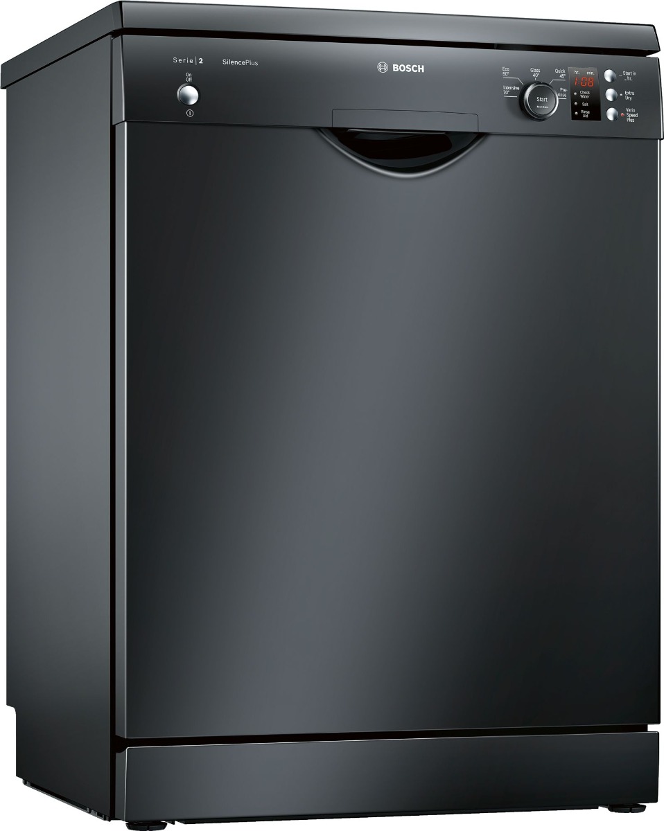 bosch_dishwasher_sms25ab00g-1 غسالة أطباق بوش 12 فرد، 60 سم، 5 برامج، ديجيتال، أسود، SMS25AB00G - الصورة 1