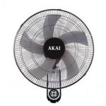 مروحة حائط اكاي بدون ريموت كونترول، 18 بوصة، اسود - AK-WF18