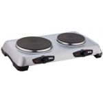 Akel Electric Double Hot Plate, 2500 Watt, Black and Silver - AP-526