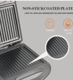 ⁦Raf Sandwich Maker 1400 Watt Black - R 228⁩ - الصورة ⁦3⁩